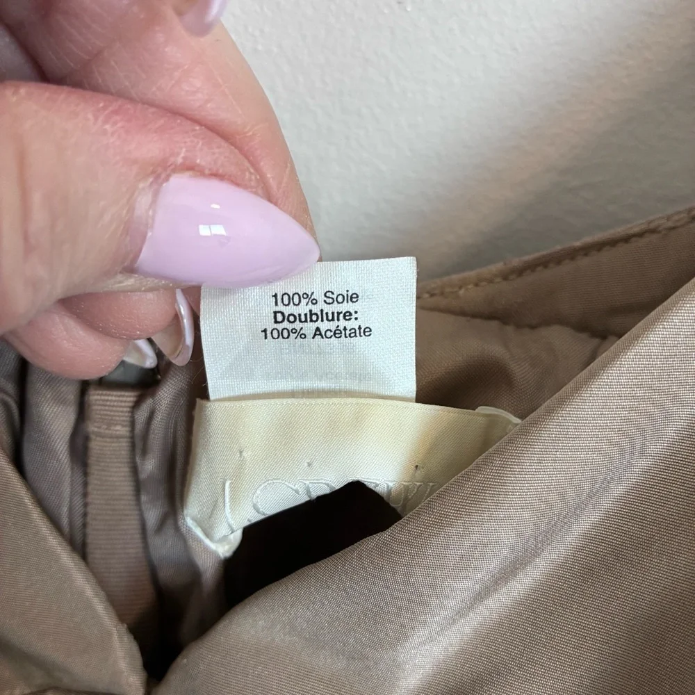 J. Crew - Silk Taffetta Taupe Cocktail Dress - 6